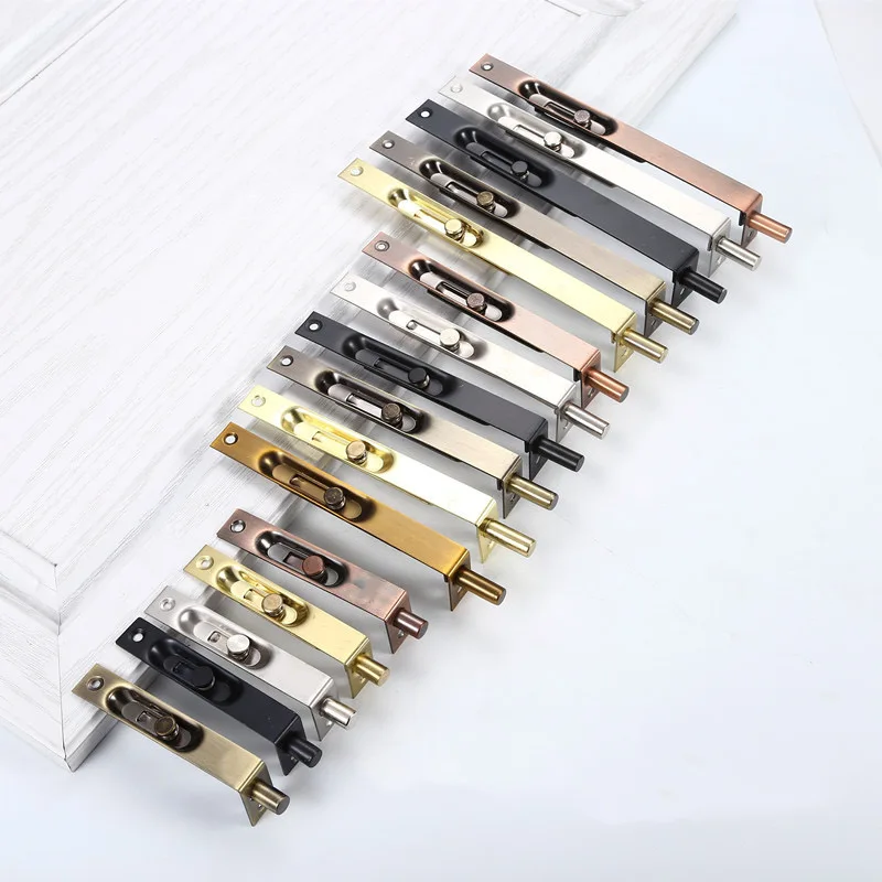 Stainless steel dark latch double door security fire door project up and down lock bolt heaven and earth dust cylinder