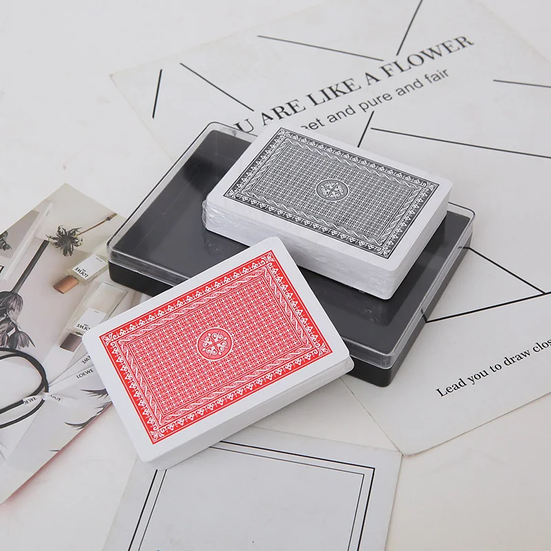 Wholesale Custom Print Plastic Pvc Durable Waterproof Plastic Playing Cards big characters Texas  Poker Cards With Custom Box