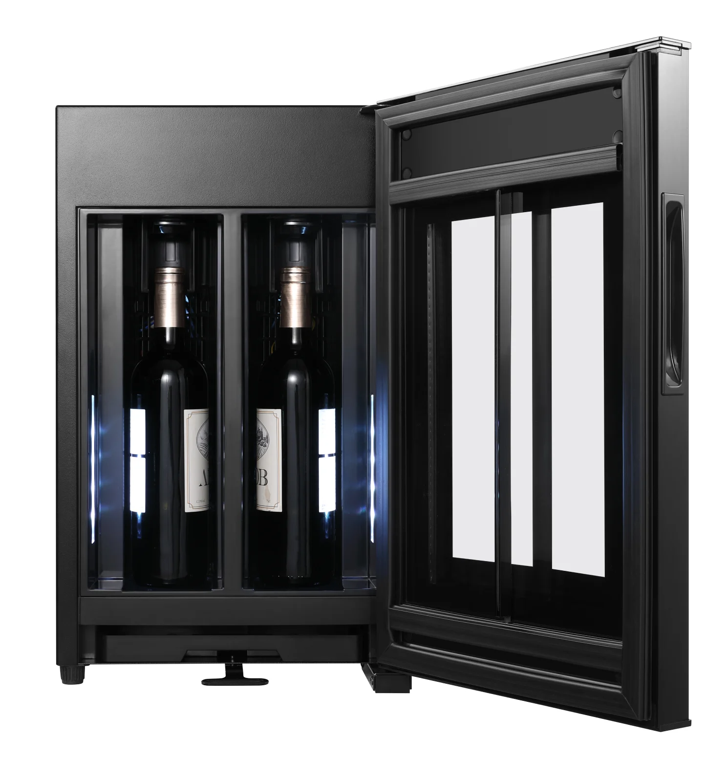 Wine Dispenser Machine Thermoelectric Cooling 2 Bottles Household Wine Cooler Red Single Glass Door Thermoelectric Refrigerator