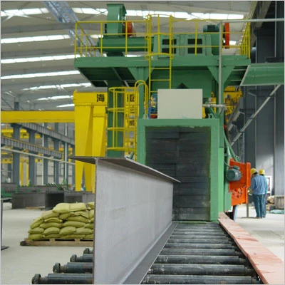 
steel plate, H beam shot blasting machine 