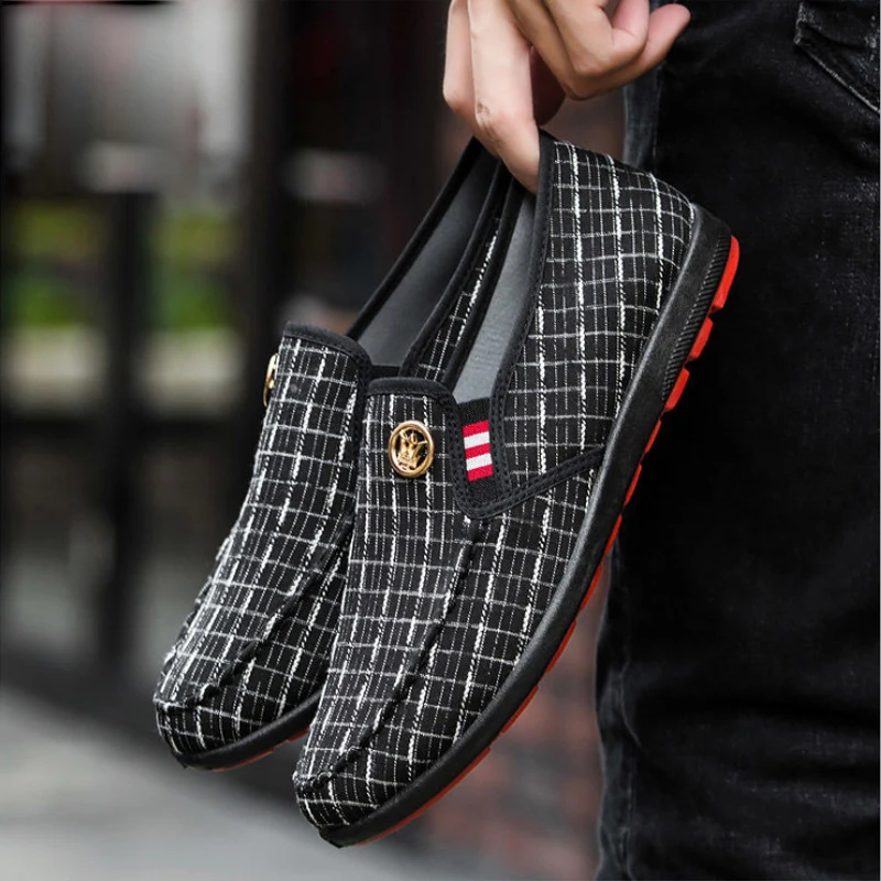 Hot Sell Canvas Leisure Sneaker Anti-slip Men Casual Shoe Breathable Flats Shoes