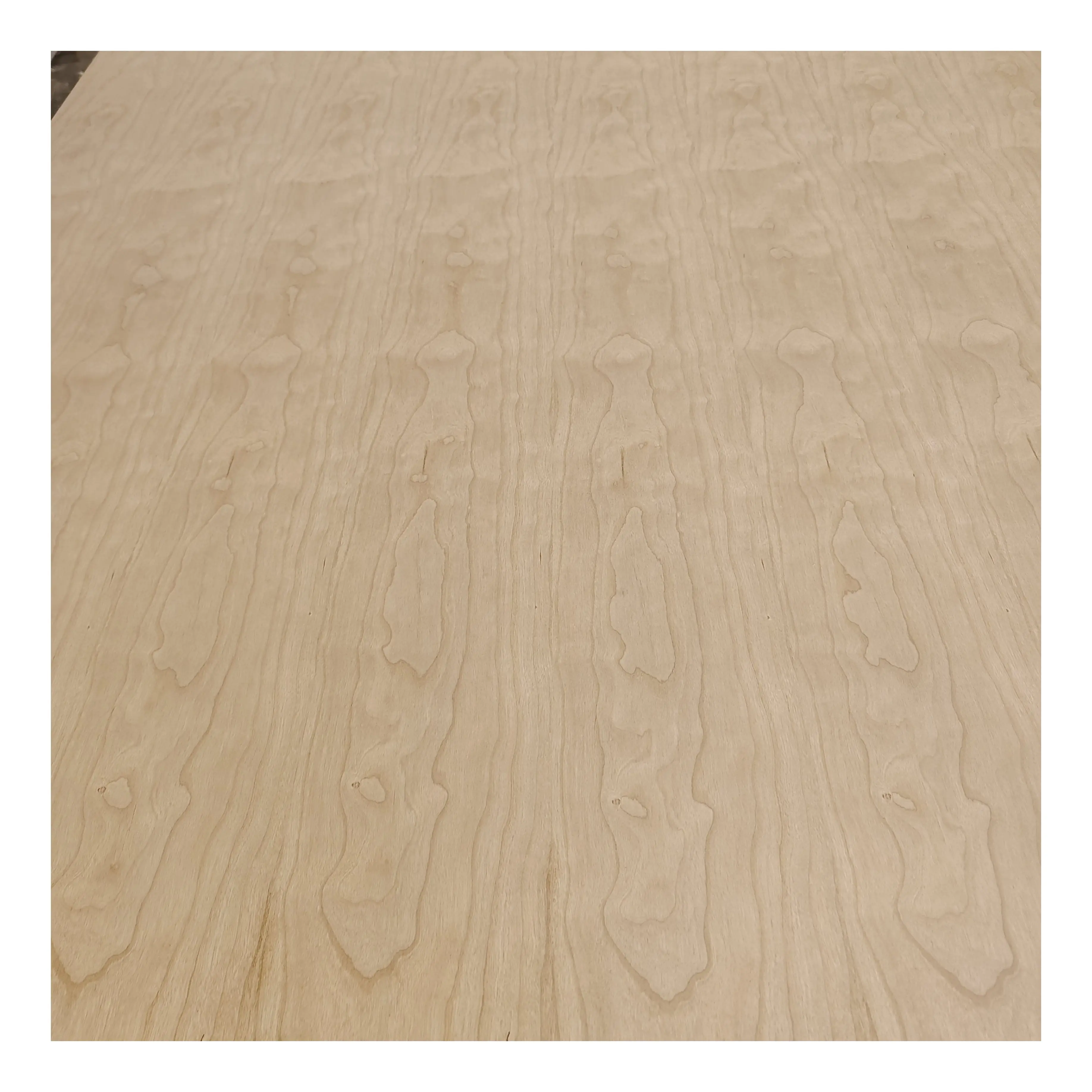 15mm Natural Veneer Red Cherry  Laminated Veneer Fancy Plywood