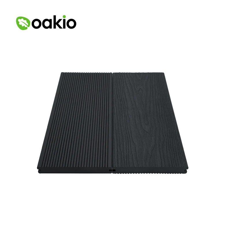 Anti-fire plastic wood composite deck interlocking wpc decking