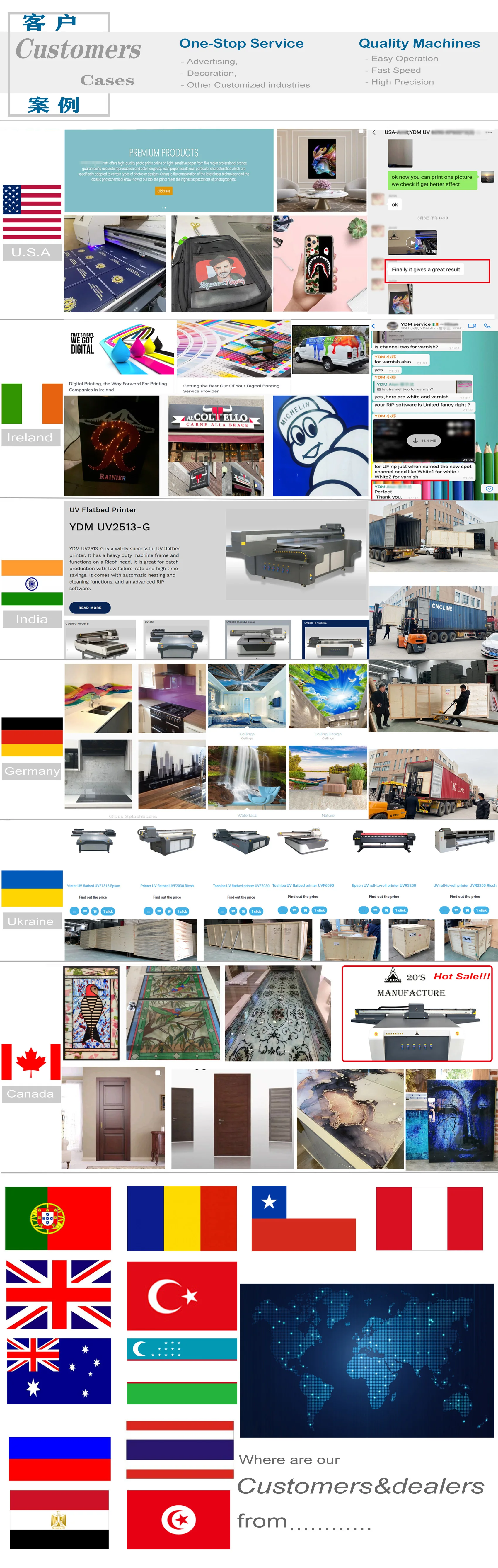 YDM Best Digital Glass 2030 uv printer printing machine