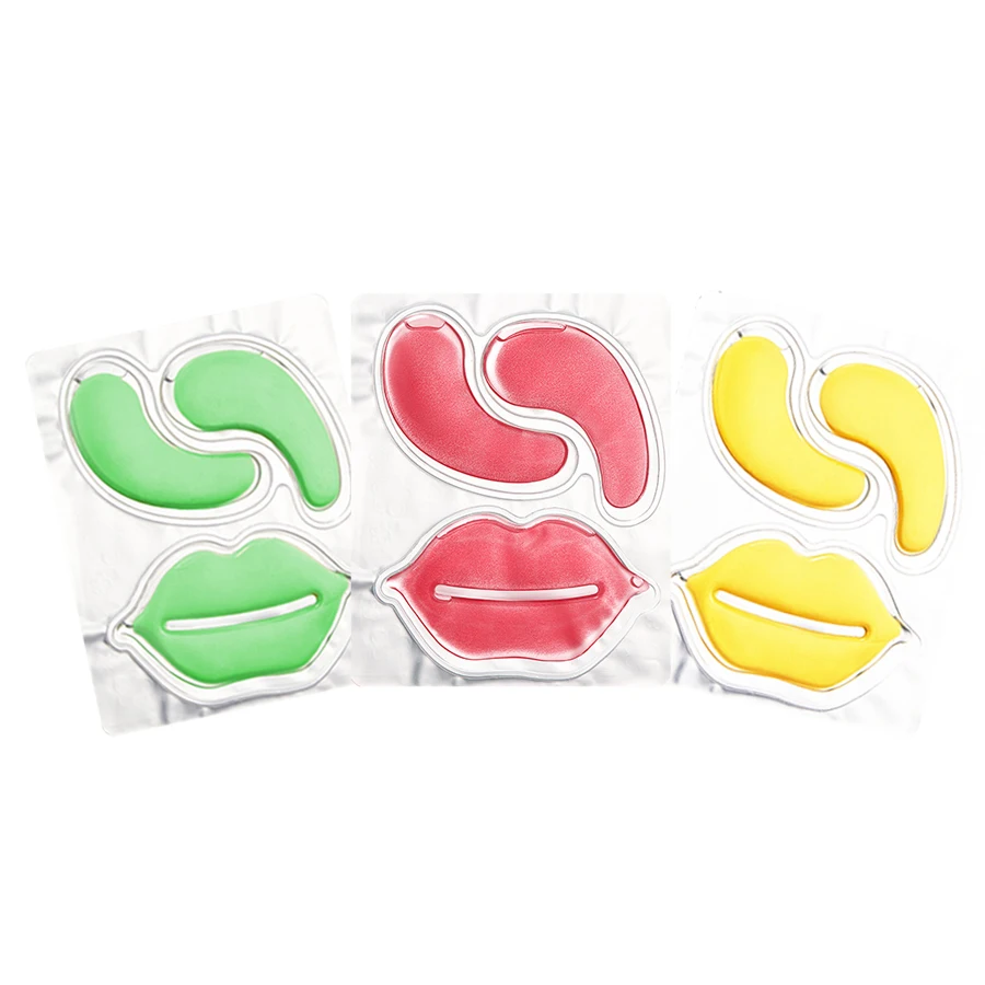 customized deep moisturizing collagen lips and eyes mask pads crystal gel mask for anti aging