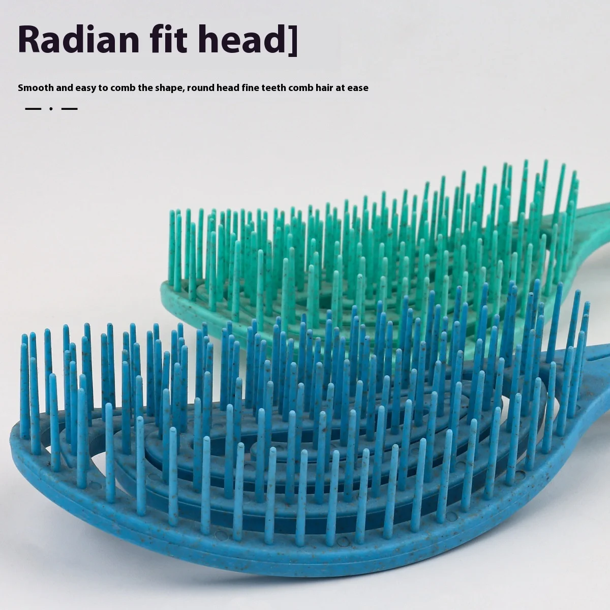 2024 Eco-friendly Wheat-straw Hair brush Hollow Vented Massage Comb Straightening Brushes