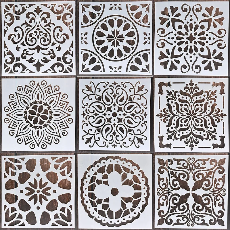 
Art Drawing Spraying Window Glass Door Wall Plastic Stencil For Painting On Wood 