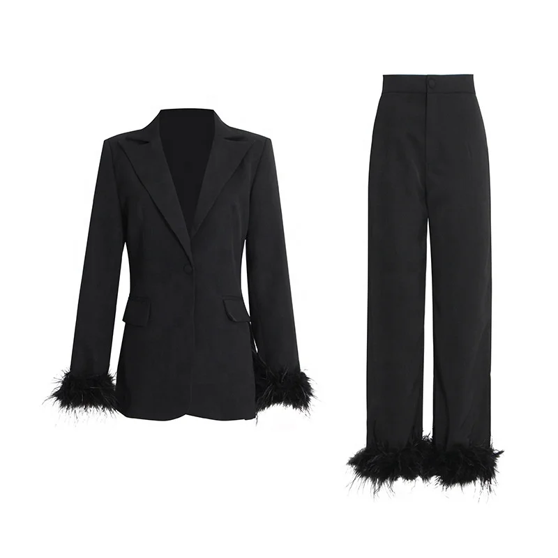 2023 Wholesale New Arrival OL Match Set Woman Career Women Professional Suits Office Formal Blazers And Pants Two Piece Set
