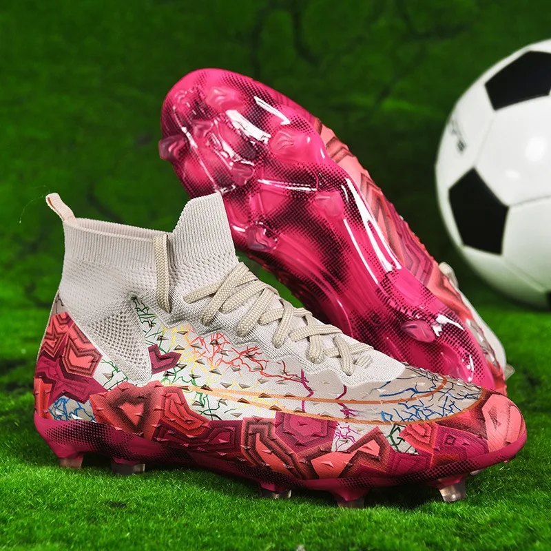 Futbol Zapatos Turf Broken Soccer Shoes Outdoor Custom Men Training Sneakers Boy Sports Long Spikes Football Boots