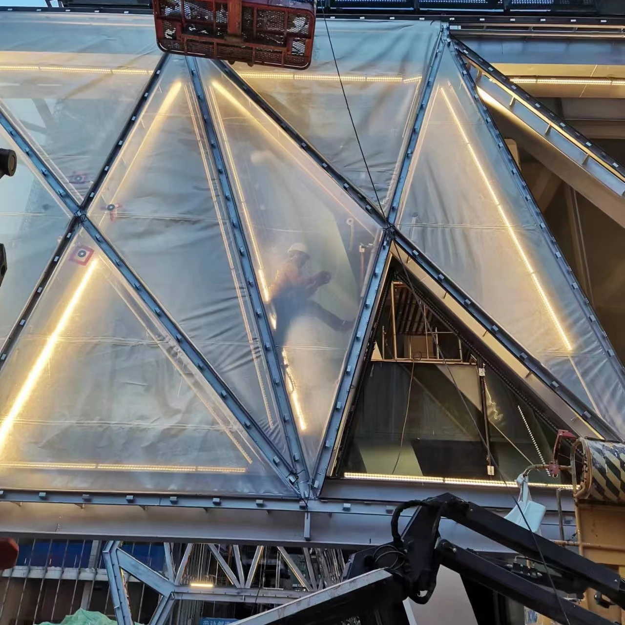 Пленка ETFE, надувная подушка для крыши, Натяжная мембранная конструкция