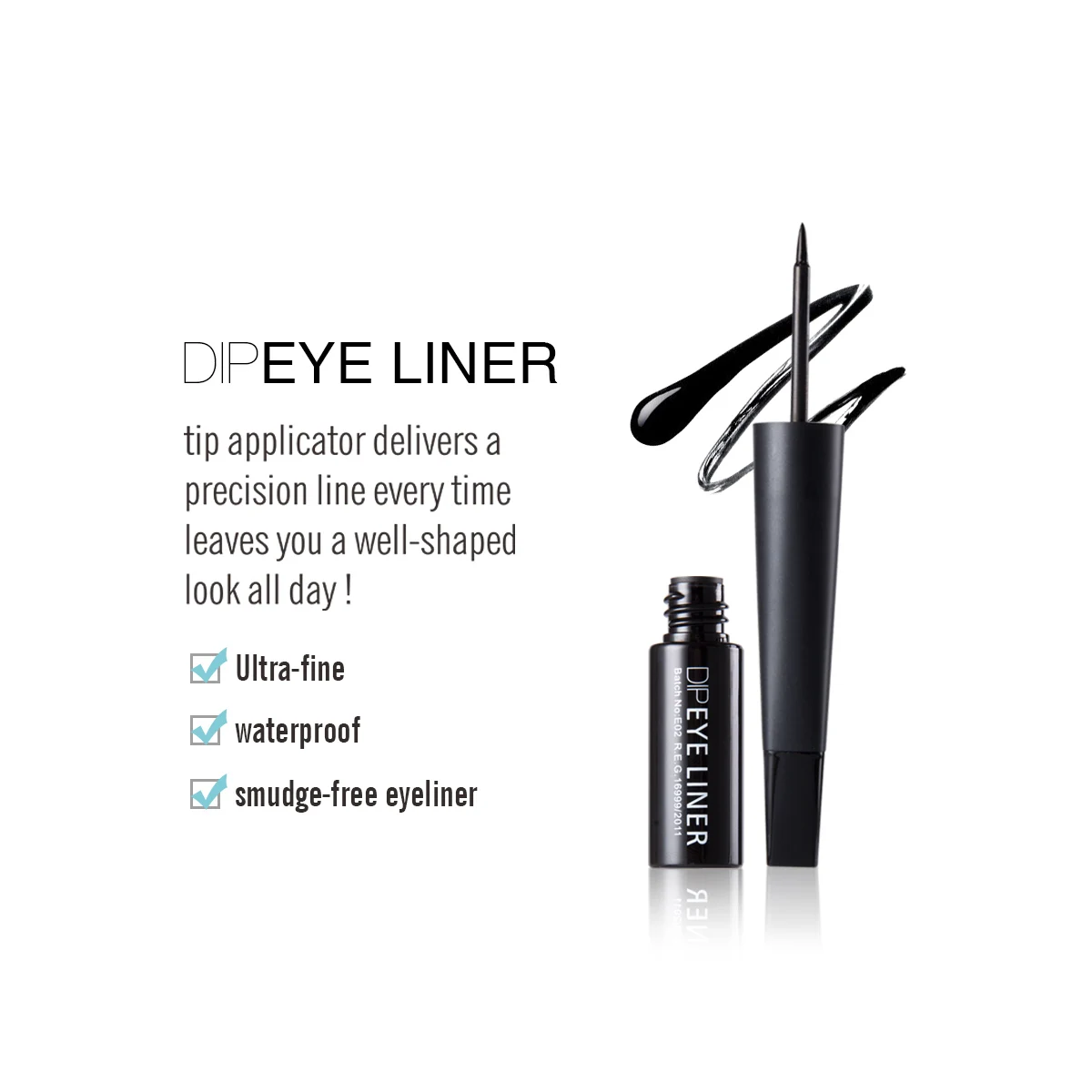 Menow E15005 OEM\ODM Private Label Makeup Lasting Waterproof Eyeliner Liquid Women Cosmetics Factory Wholesale Customization