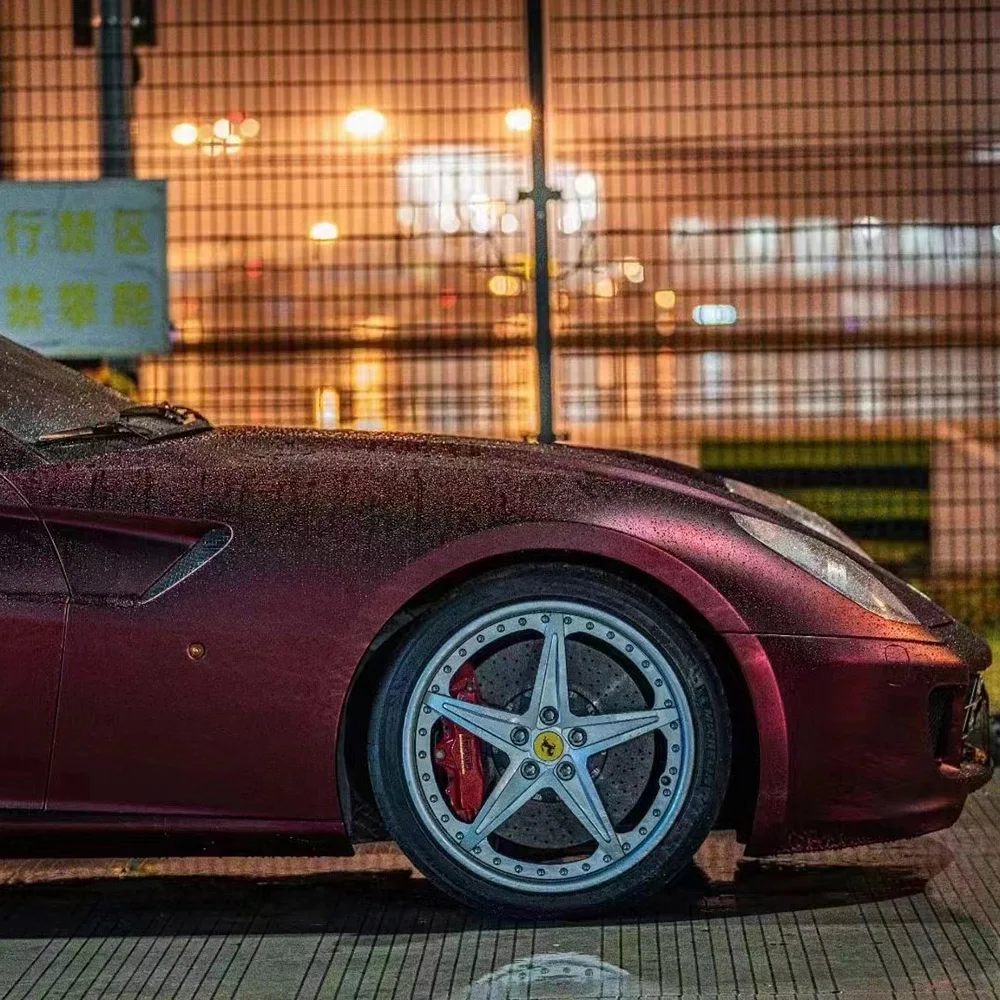 Drop Shipping Vehicle Decoration Premium Material PET Base Roman Red Car Wrap Vinyl Roll without Orange Peel