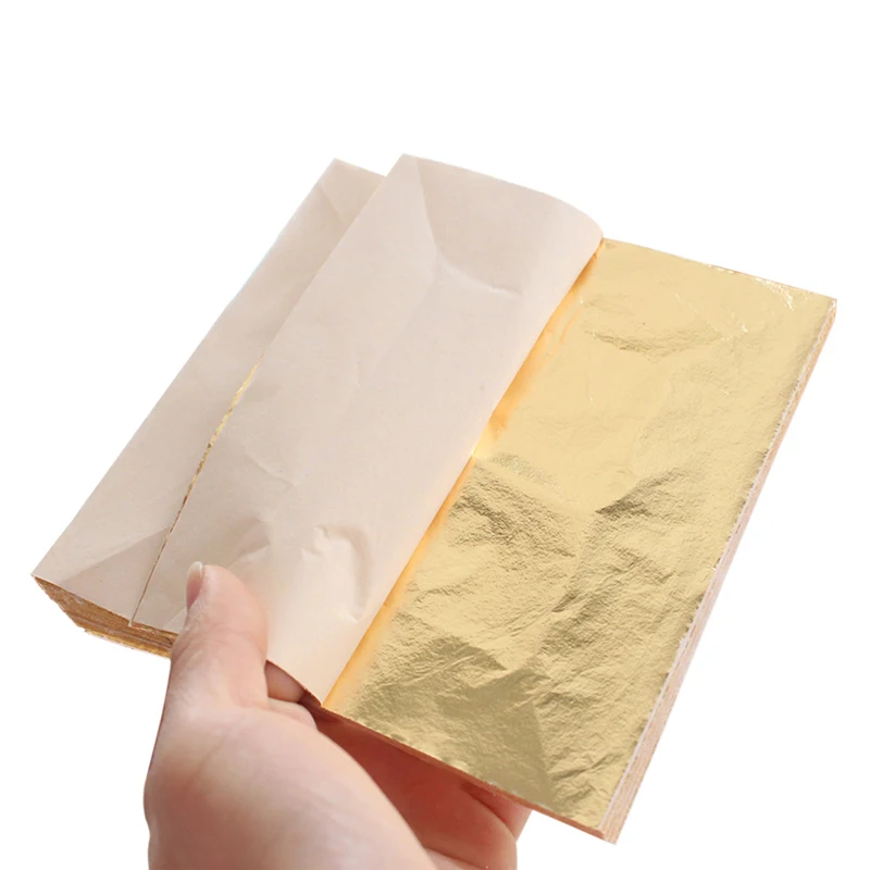 Factory Price #2.5 14*14cm Imitation Gold Foil Copper Leaf for Home Decoration Gilding 86% Copper Foil Sheet