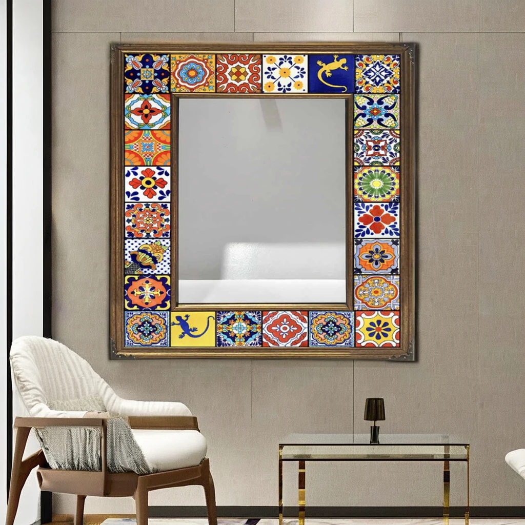 Modern Handmade Solid Product Wall Mounted Mother Pearl Picture Photo Frame Customized Size Wine Color Glass PS Decoration