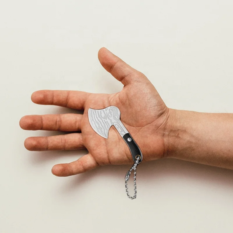 Creative Small Knife Axe Shape Mini Knife Multi-function Light Weight Portable Stainless Steel Pocket Knife