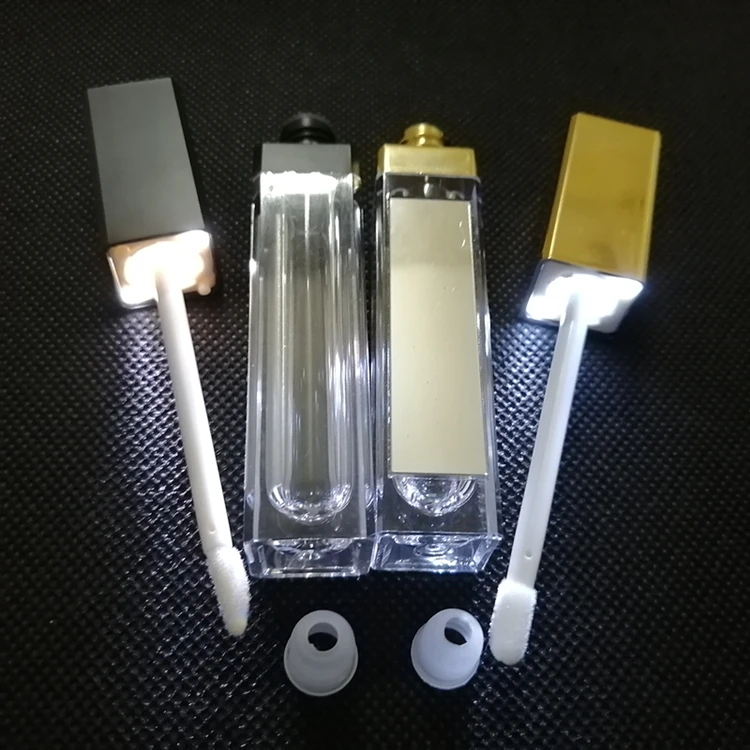 
vendor led lip blam packaging makeup crystal with wands with mirror lip gloss tube 