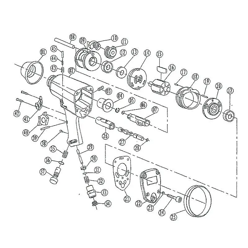 Profession Air Tool High Torque 1/2 Inch Small Pneumatic Air Impact Wrench Twin Hammer