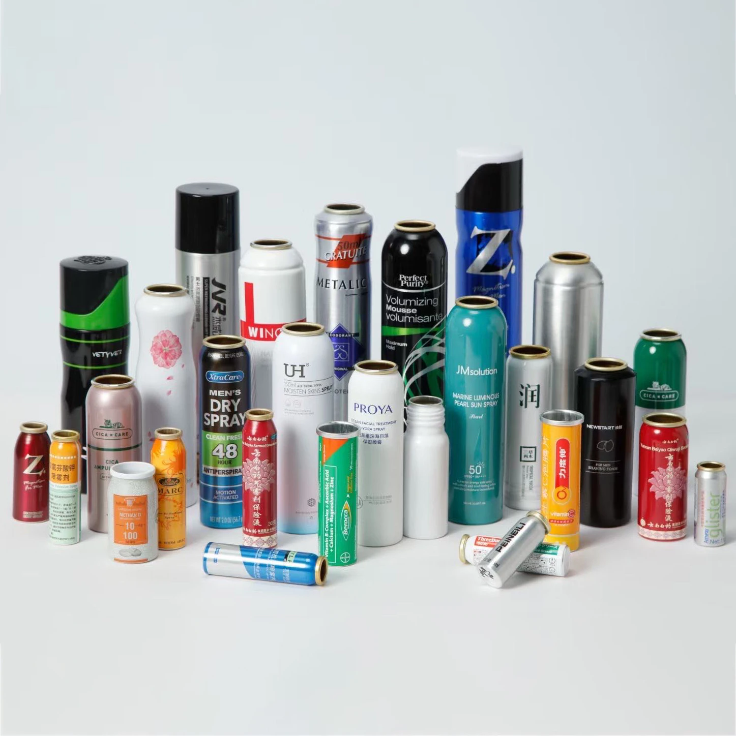Buy Bulk Cosmetic Aluminum Cans Wholesale Custom High Quality Cosmetic Packaging Aluminum Refillable Aerosol Spray Can