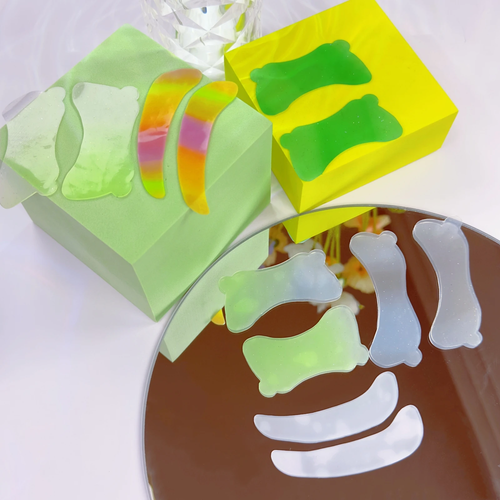 Silicone Eye Patches Reusable Lash Cover Flex Shield Self Sticky Eyelash Extension Pads Elastic Silicone Mask For Lash Lift Tint