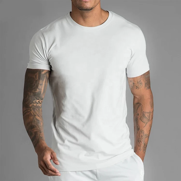 Wholesale Custom Athletic Dry Fitness Sports Wear Blank T Shirt Short Sleeve Mens Plain Gym T-Shirt