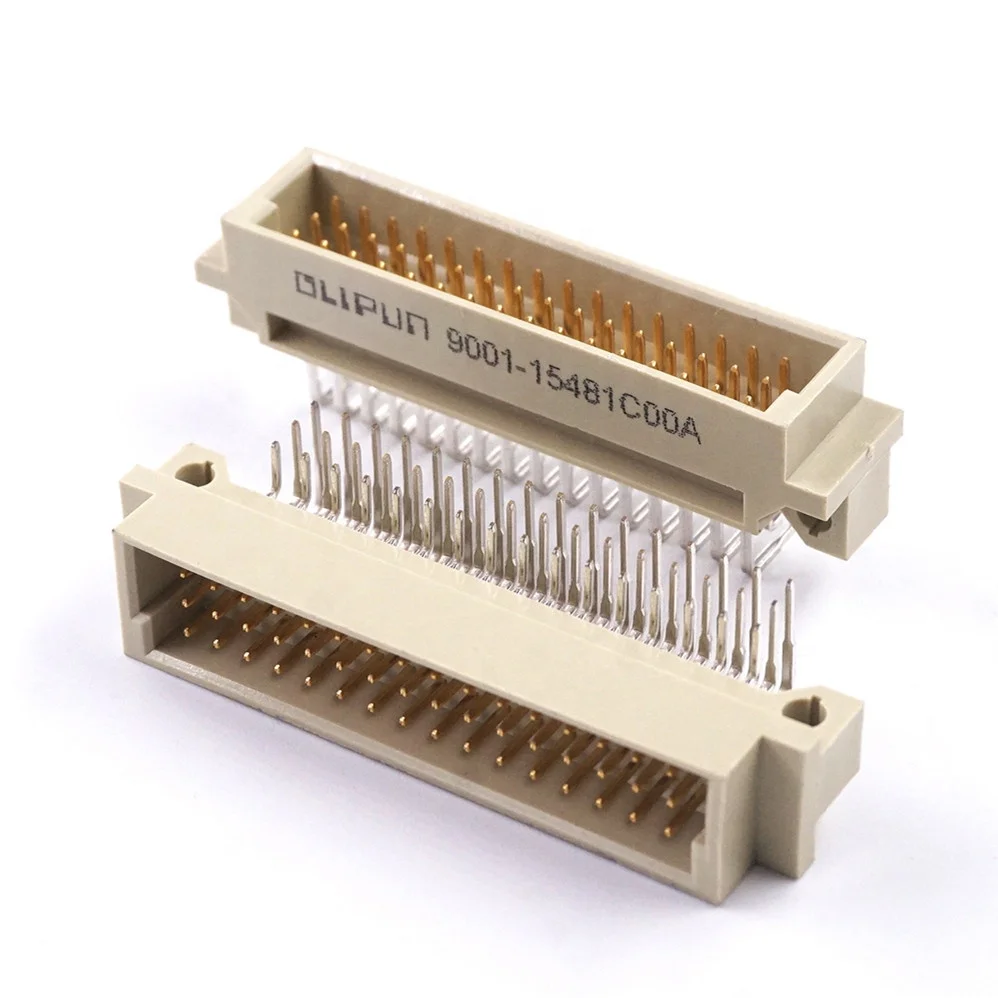 Штыревой разъем Backplane DIN 41612 3 ряда 48 позиций штыревой Din прямоугольный сквозной отверстие шаг 3x16 2