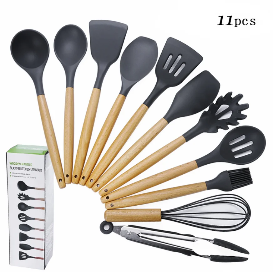 Amazon 13pcs Silicone Kitchen Utensils Holder 11pcs Kitchen Utensils