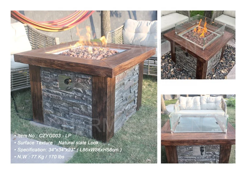 Modern Art Design Garden Furniture Propane Fire Table Patio Heater Machine