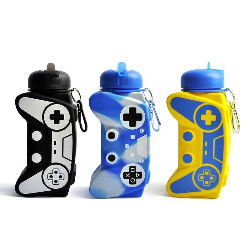 In Stock Foldable Drinking Bottles Reusable BPA Free Verseau Silicone Game Collapsible Water Bottle For Travel Gym Camping Hike