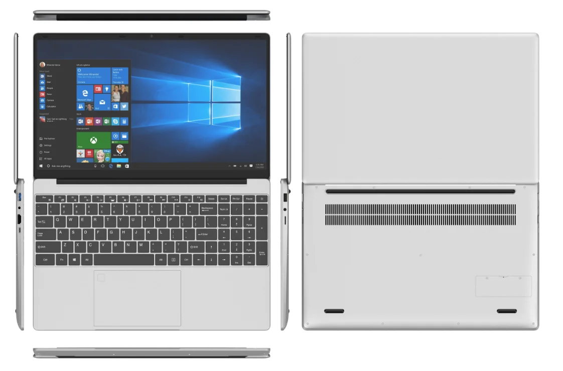 Cheapest 15.6 inch Laptop Win 11 12GB RAM 2TB SSD  Fingerprint Unlock Backlit Keyboard 180 Degree Open and Close Angle