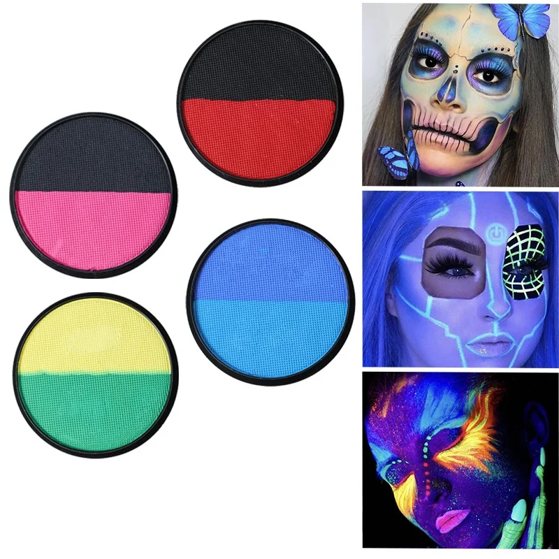 Queens factory 30g Large Capacity Water-based Facial Paint Washable Eyeliner double Color Single Makeup Facial Painting