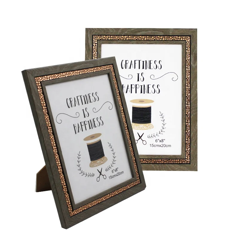 New Design 5x7 6x8 8x10  inches Retro Photo Frame Plastic Picture Frame For Home Decor