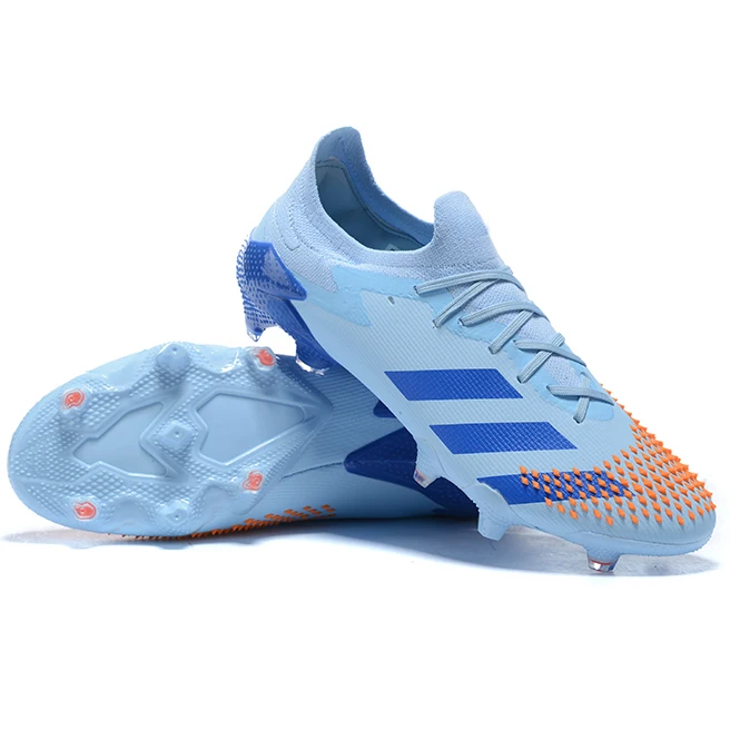 Latest design summer new predator mutator 20.1 low FG - Core black / White / active red FG nail football shoes