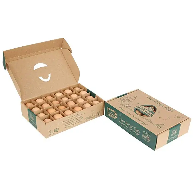 Wholesale custom eco-Friendly quail egg container color duck empty paper eggs tray cartons packaging box