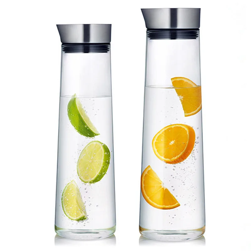 Wholesale Sport Portable Handle Glass Water pot with long for fruit drinkware