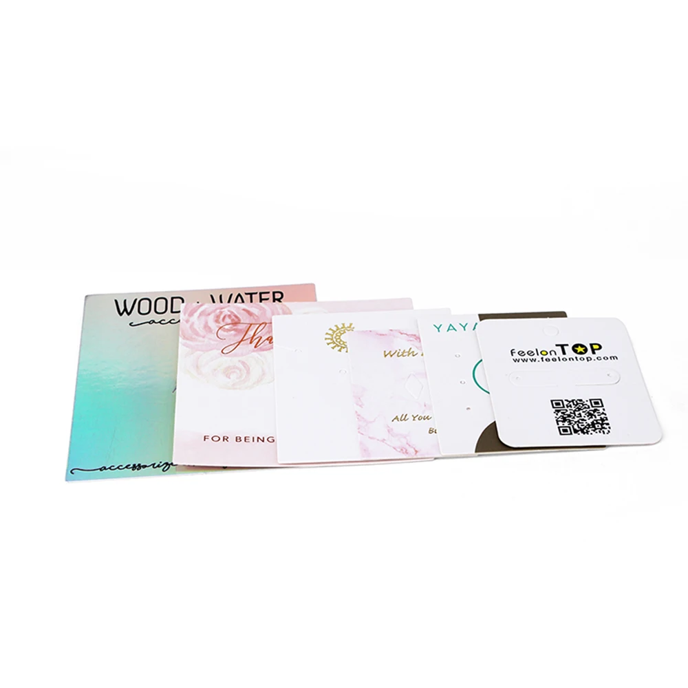 Custom Jewelry Earrings Necklace Bracelet Display Packaging Paper Card