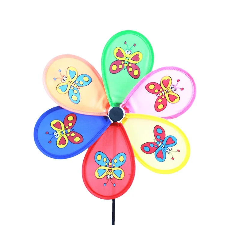 Hot Sale Suitable Durable Best 30Cm Six Color Printing Diagram The Kids Windmill Plastic Windmill Toy For Kids