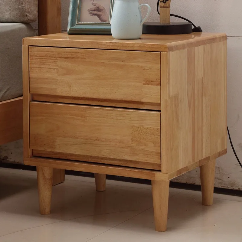 Solid wood bedside table simple modern home small apartment bedroom bedside table apartment hotel storage cabinet