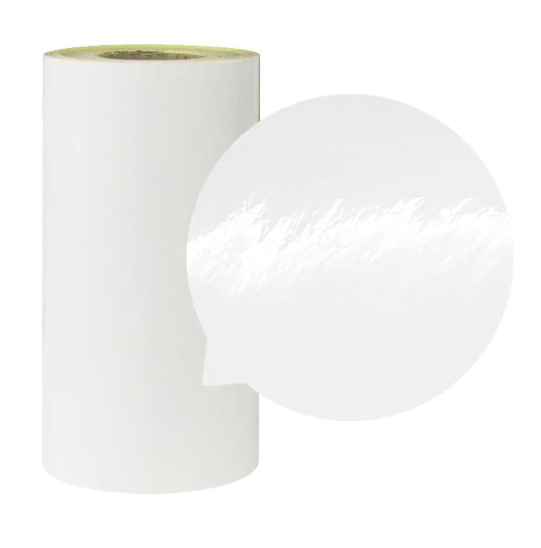 China Manufacturer Self-Adhesive Coated Semi Gloss Paper Jumbo Roll for Barcode Label Sticker