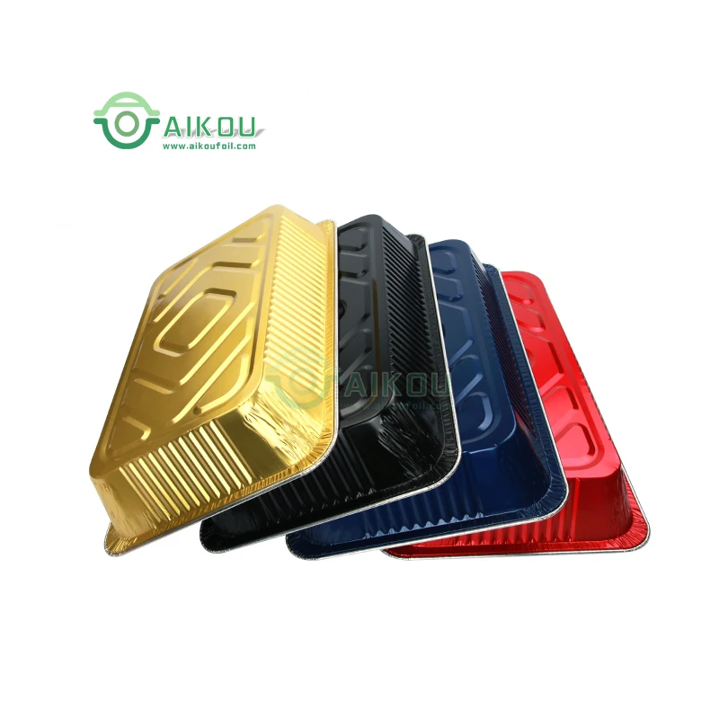 Full size steam pan tray with foil lid packaging box food lasagna barbecue container aluminum foil container