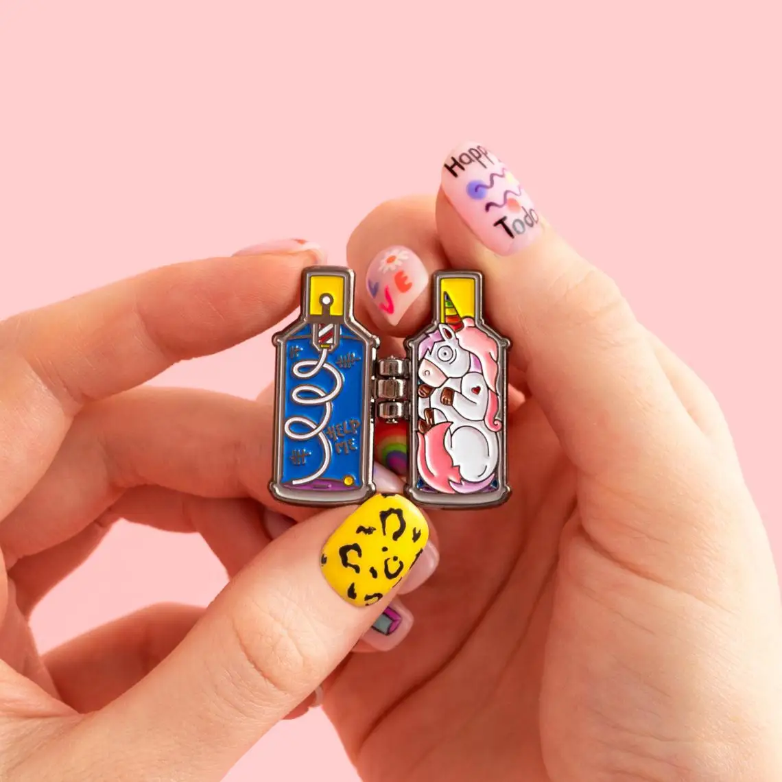 hinge hinged enamel pin