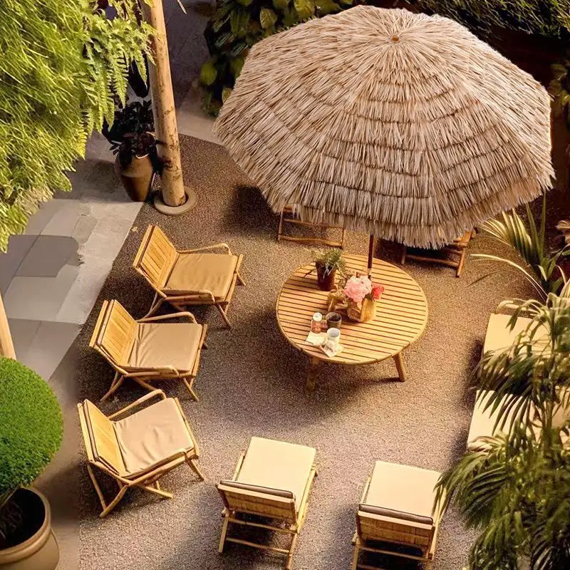 Hula Thatch Umbrella Parasol Hawaii Style Extra Large Portable Beach Umbrella Straw Grass Outdoor Umbrella Garden Patio