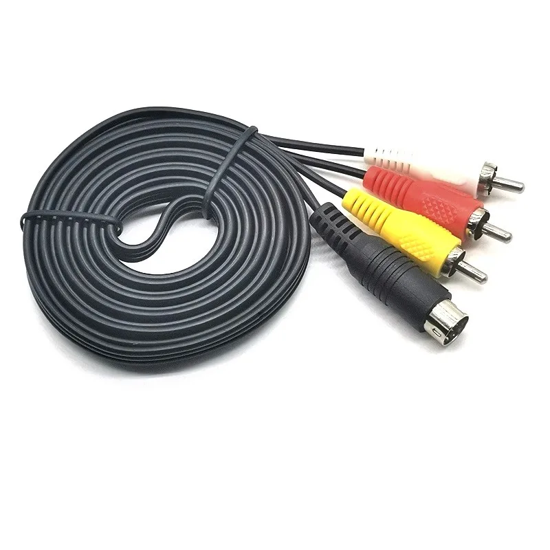 6FT Din 10 контактный разъем для 3 штекер RCA аудио и видео