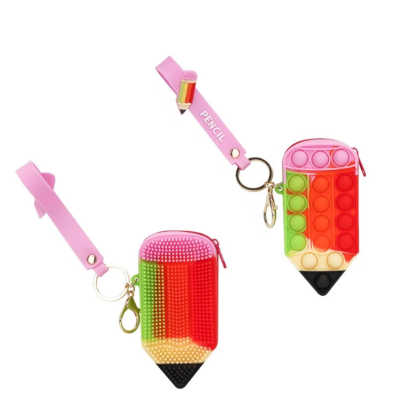 2021 Fashion Mini Kids Purse Crossbody Silicone Push Bubble Pencil Case Luxury Pop Its Bag Tote Handbag for Women Wholesale