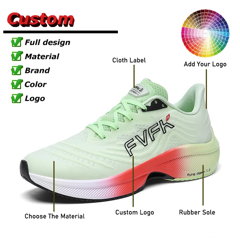 2024 New Style Running Shoes Custom Design Sneakers For Women And Ladies Breathable Casual Walking Jogging Shoes For Men