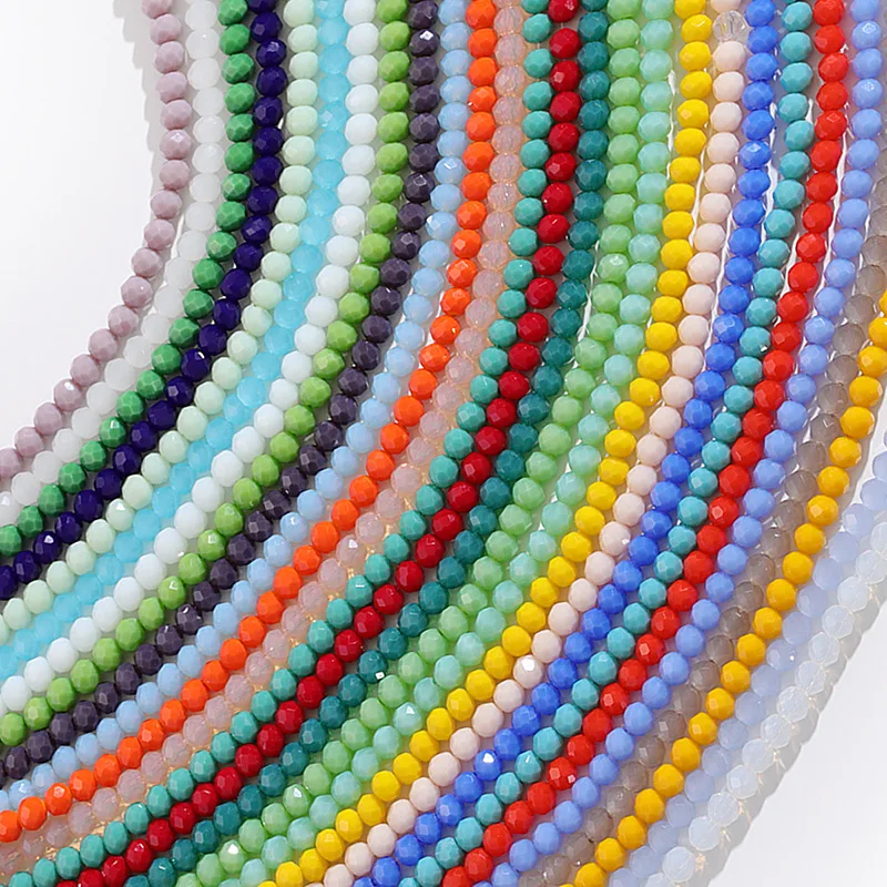 Wholesale 4/6/8mm Diy Handmade Jewelry Colorful Crystal Seed Wheel Bead Charm For Necklace Bracelet Earrings Making Accessories