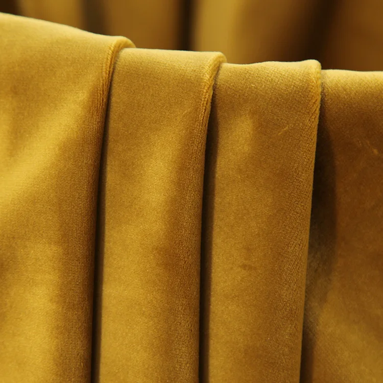 100% polyester knitted Chinese factory micro embossed soft shiny velvet fabric for sofa upholstery