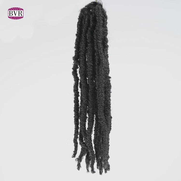 Wholesale Ombre Pre Stretched Braids Goddess Distressed Faux New Crochet Hair Butterfly Locs