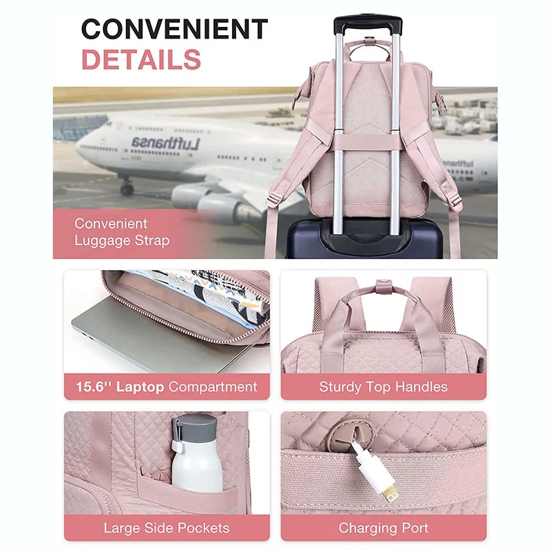 Multifunction Custom Logo Large Travel Waterproof 15.6 Inch Laptop Bag Insulated Cooler Lunch Backpack For Women