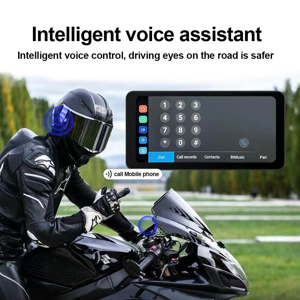 Wireless Motorcycle Carplay Ip67 Waterproof Gps 6.3 Inch Carplay Screen Linux Auto Display Tpms Wifi Ota Motorcycle Navigation