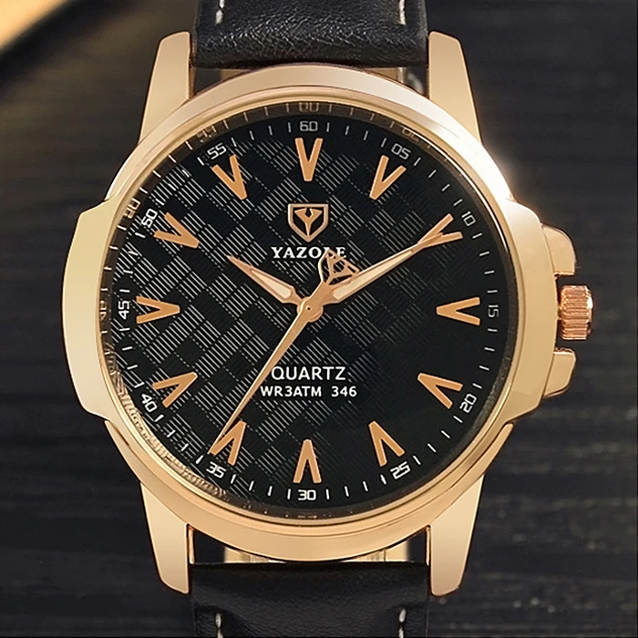 YAZOLE D 346 Hot Selling wrist watch for men in wristwatches 2023 Quartz Watches Private label watch Leather bands Reloj
